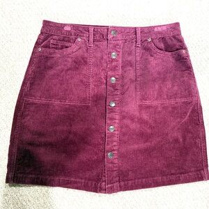 Sonoma Corduroy Mini Skirt in Deep Purple
